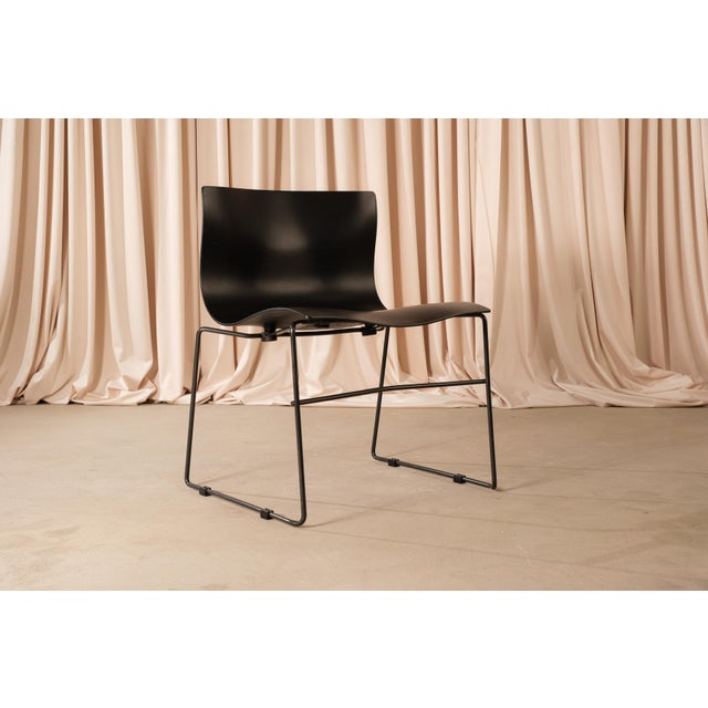 Vintage "Handkerchief" Stacking Chairs by Lella & Massimo Vignelli for Knoll Studio, Usa, 1985 — Set of 6 For Sale - Image 10 of 11