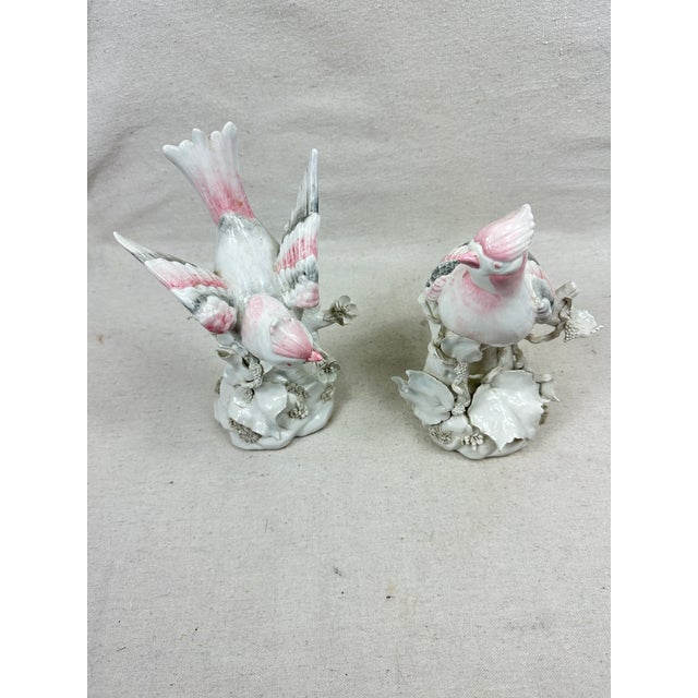 Vintage Pair of Ceramic Bird Figurines For Sale - Image 10 of 11