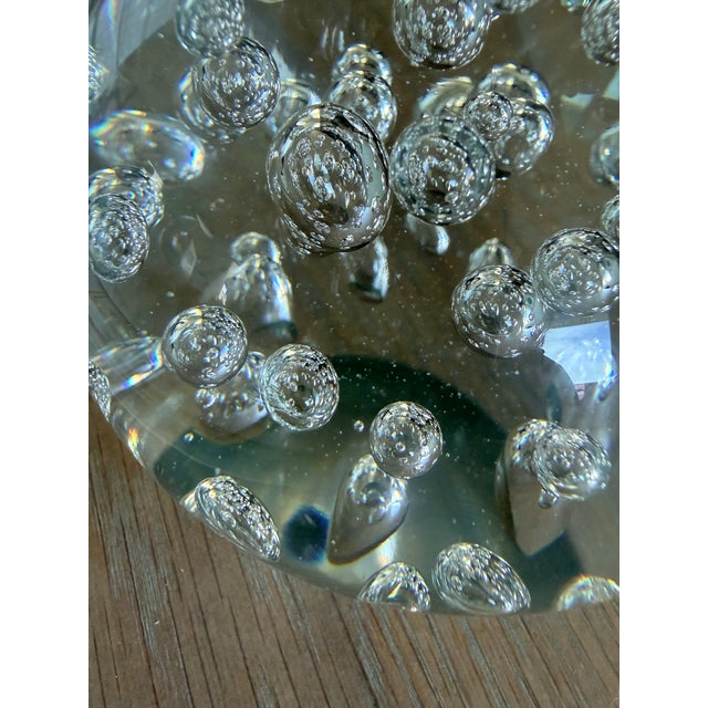 Mid 20th Century Vintage Mid-Century Modern Magnum Controlled Bubble Art Glass Sphere - 5 LBS For Sale - Image 5 of 7