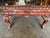Solid mahogany coffee table, crafted between 1990 and 2000, features stunning carved detailing and custom cut glass (32.75...