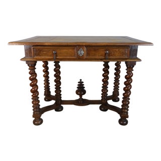 Louis XIII Style Writing Table in Natural Wood For Sale