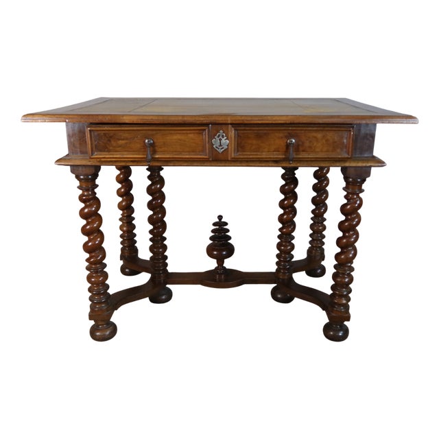 Louis XIII Style Writing Table in Natural Wood For Sale