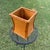 Vintage Curved Rattan Bamboo Wastebasket For Sale - Image 4 of 8