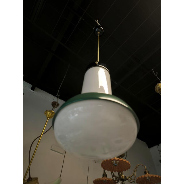 Glass Suspension Lamp, 1960s For Sale - Image 11 of 12