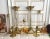 Mid-Century Modern Vintage Candle Holders Brass With Lucite or Glass - Set of 9 For Sale - Image 3 of 10