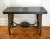 Industrial Trestle Console Table With Macassar Ebony Top and Antique Lathe Base For Sale - Image 10 of 11