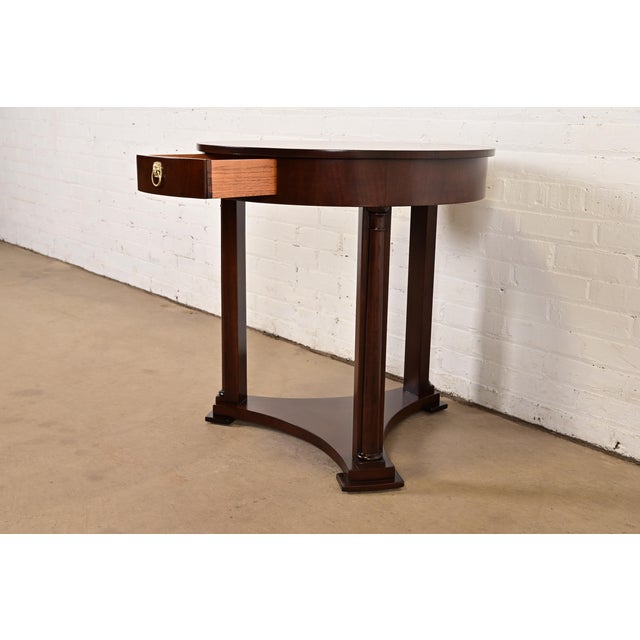 Wood Baker Furniture French Empire Mahogany Gueridon or Tea Table, Newly Refinished For Sale - Image 7 of 16