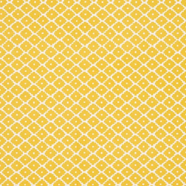 Schumacher Sample - Schumacher Ziggurat Fabric in Yellow For Sale - Image 4 of 4