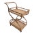 Vintage Rattan Coastal Regency 2 Tier Light Blond Bar Cart For Sale