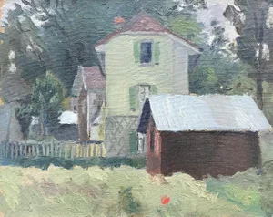 Isaac Charles Goetz, Maison de campagne, 1930, Oil on Canvas