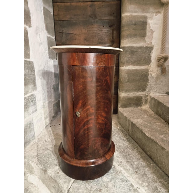 Antique French Empire Somno Bedside Table in Mahogany with Marble Top, 1805 For Sale - Image 13 of 13