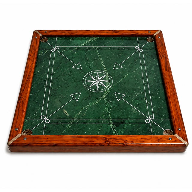Marble Carrom Board Handmade | Luxury Stone Carrom Table | Wooden Frame Game Board | Premium Home Decor Game Set Upgrade...