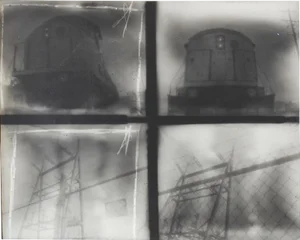 Vintage Abstract Trainyard Photograph