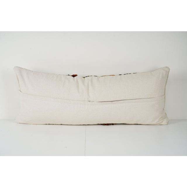 Organic Turkish Bedding Kilim Pillow Cover For Sale - Image 4 of 4