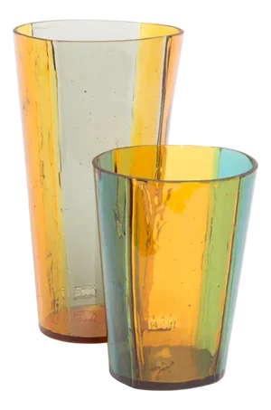 Cono II Strisce Vases by Enzo Mari for Corsi Design, 2013, Set of 2