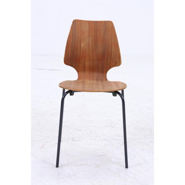 Mid-Century Chair in Laminated Wood and Steel, 1970s For Sale - Image 14 of 18