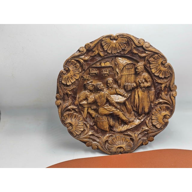 1960s Wooden Carved Bas-Relief, 1960s For Sale - Image 5 of 5