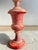 Italian Hand-Carved Pink Alabaster Urn Lamp with White Opaline Glass Shade, 1970s For Sale - Image 4 of 10