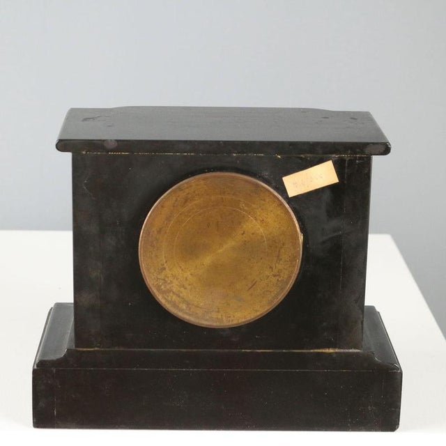 Black Marble Table Clock For Sale - Image 3 of 12