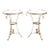 A Pair of Gilt Bronze and White Marble Guèridon Tables For Sale