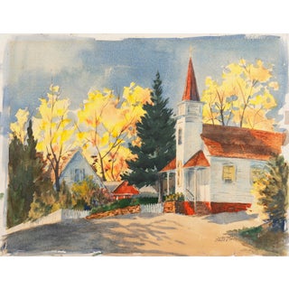 'Fall Landscape' by Dorothy Garrett, Suffolk Woman Artist, London, Paris, Norfolk Art Circle For Sale