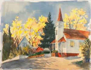'Fall Landscape' by Dorothy Garrett, Suffolk Woman Artist, London, Paris, Norfolk Art Circle