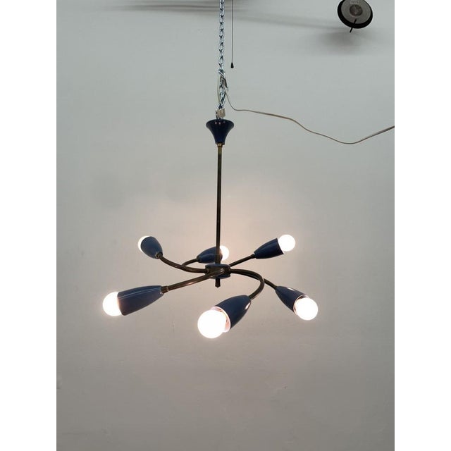 Mid-Century Modern Spider Ceiling Lamp, 1950s For Sale - Image 15 of 18