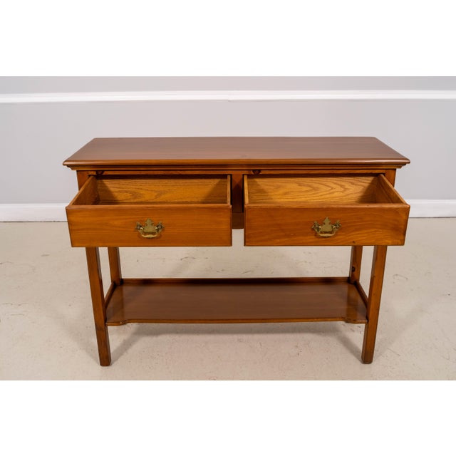 Traditional Kittinger Country Pine Two-Tier Two-Drawer Server Buffet Table For Sale - Image 3 of 16