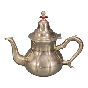 Antique Les Meilleurs Metal Blanc Silverplate Teapot French Marks