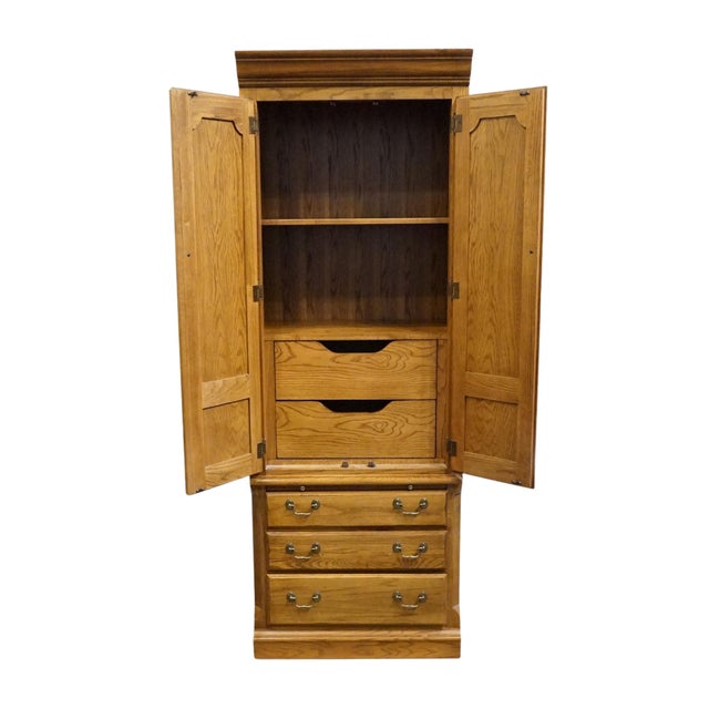 Thomasville Thomasville Furniture American Oak Collection Rustic Early American 28" Pier Cabinet Wall Unit 18911-385 For Sale - Image 4 of 15