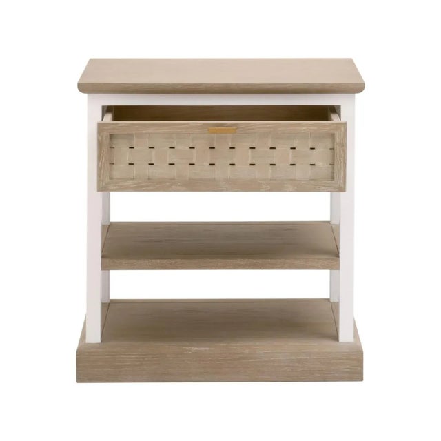 Elevate your living space with the Weave 1-Drawer Side Table by Essentials For Living. This unique bedside table...
