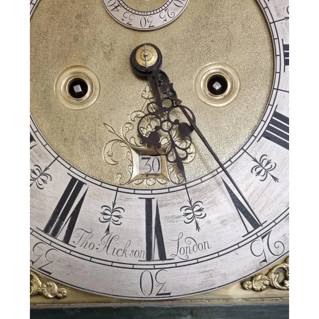 Antique Lacquered Longcase Clock, 1700s For Sale - Image 5 of 12