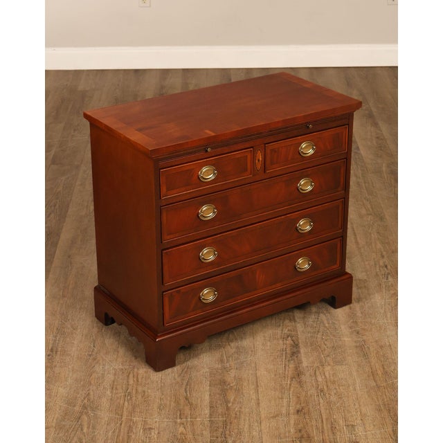 High Quality American Made Georgian Style Hekman Copley Place Chest Of Drawers Featuring Mahogany Construction With Yew...