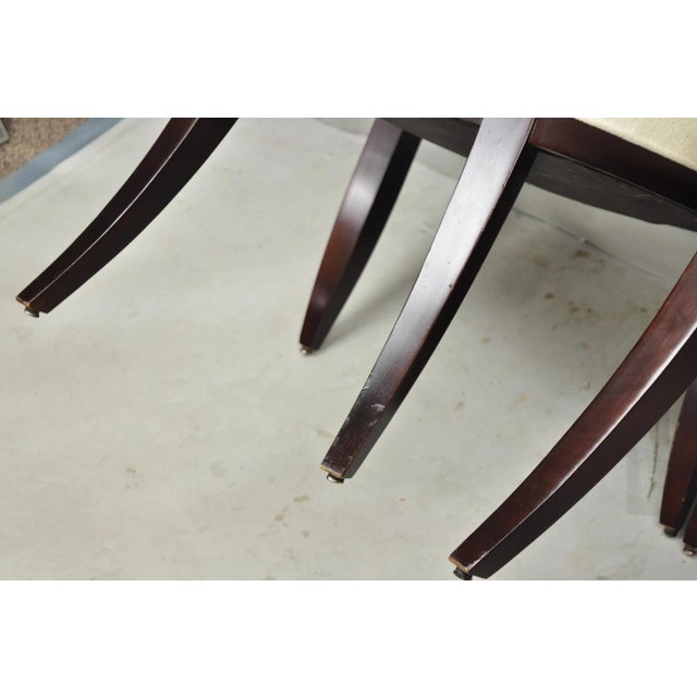 Barbara Barry for Baker Oval X-Back Mahogany Stain Dining Chairs - Set of 6 For Sale - Image 18 of 18