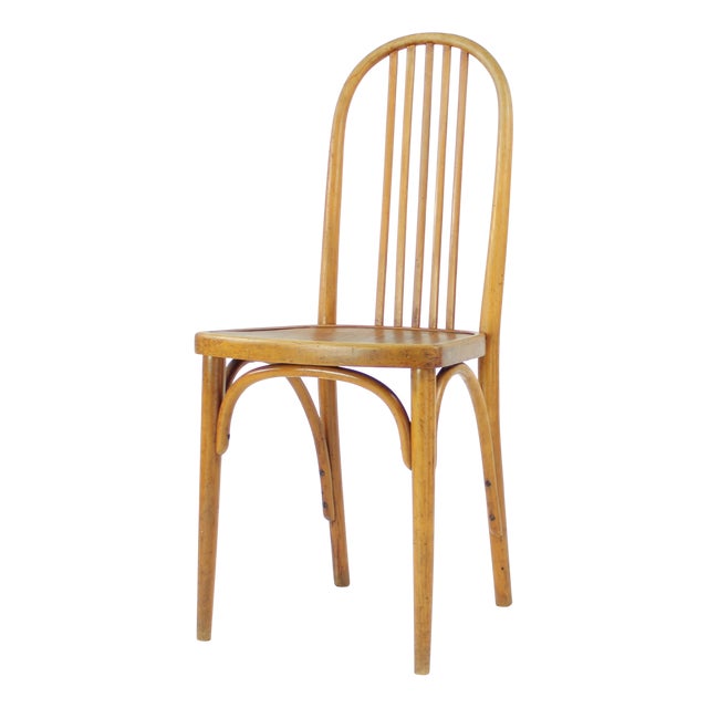 Vintage Oak Bentwood Chair by Michael Thonet for Thonet, Former Czechoslovakia, 1920s For Sale
