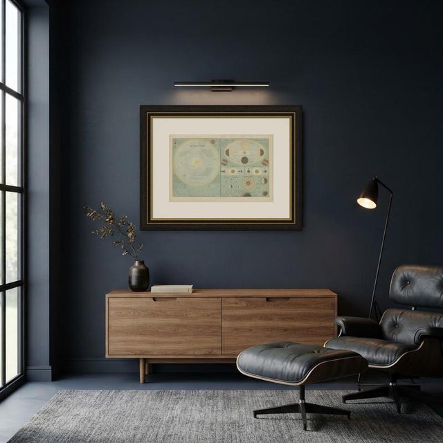 Antique Solar System Chart with the Seasons and Phases of the Moon, 1870 For Sale - Image 11 of 12