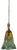 Large Art Glass Fazzoletto Green Amber Cherub Pendant Light For Sale - Image 17 of 18