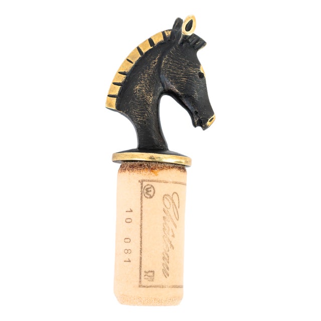Horse Head Bottle Stopper by Walter Bosse for Herta Baller, 1950s For Sale