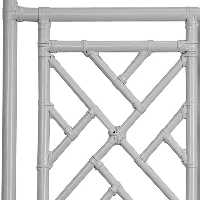 David Francis Chippendale Platform Bed Twin Extra Long, Light Gray For Sale - Image 4 of 7