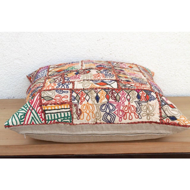 19th Century Large Bohemian Jaisalmer Antique Pillow For Sale - Image 5 of 7