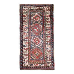 Late 19th Century Antique Borjalou Kazak Carpet Rug -8' 5 '' X 4' 1''