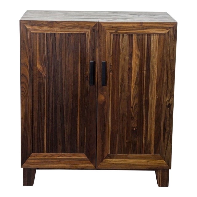 Crate & Barrel Marin Shiitake Bar Cabinet For Sale