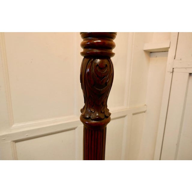 Turned Oak Floor Lamp, 1900s For Sale - Image 4 of 7