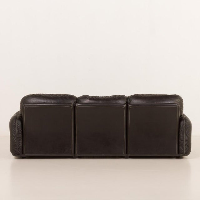 Animal Skin Vintage Piumotto 3-Seater Sofa by Arrigo Arrigoni for Busnelli, 1970s For Sale - Image 7 of 16