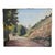 French Vintage Landscape Painting with Cathedral For Sale - Image 9 of 9
