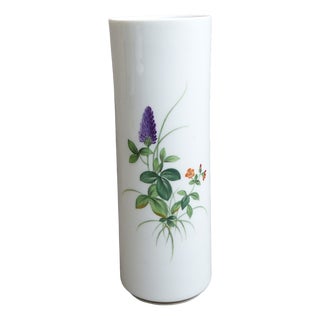 Cylindrical Vase with Wildflower Decoration from Meissen, 1970s For Sale