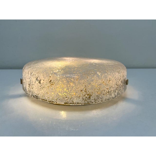 Mid-Century Modern Flush Mount in Ice Glass from Hillebrand, 1960s For Sale - Image 18 of 18