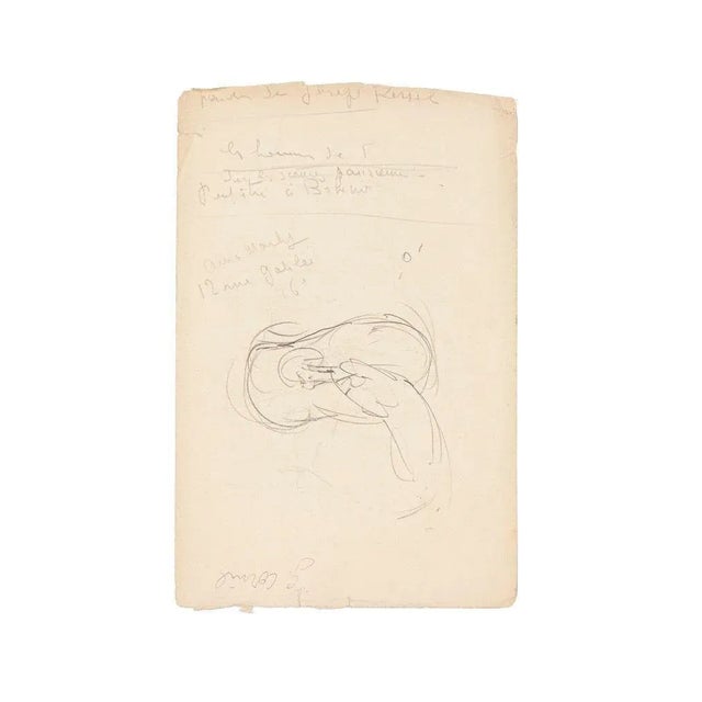 An old Woman is an original modern artwork realized in the first half of the 20 Century. Original drawing realized in...