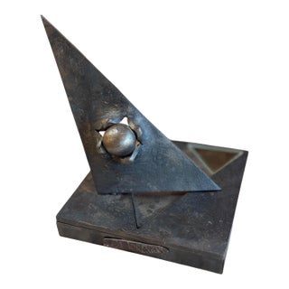 Abstract Metal Sculpture by Di Lorenzo For Sale