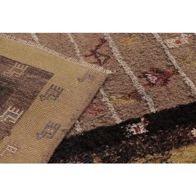 Beige Vintage Turkish Kars Pictorial Rug With Tribal Animal Motifs - Rug & Kilim For Sale - Image 8 of 10